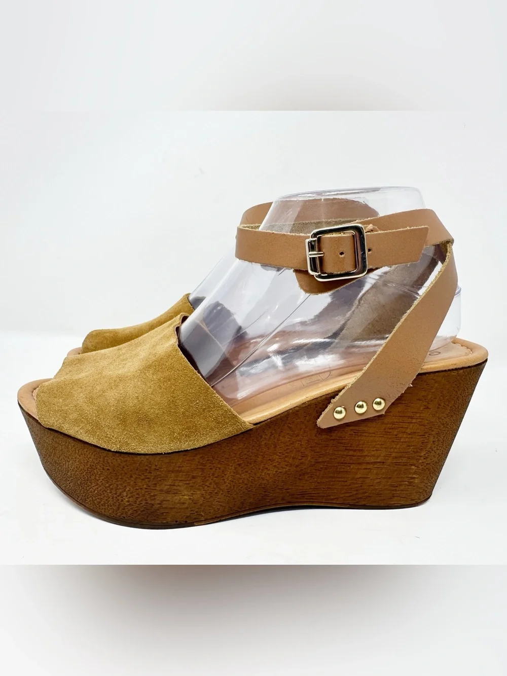 Seychelles Paddle Suede Wedge Sandal Size 8.5 Brown Italian
